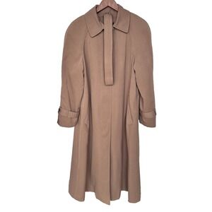 VTG UTEX Design Trench Coat Womens 6 Brown Long Coat Detachable Lining Belted